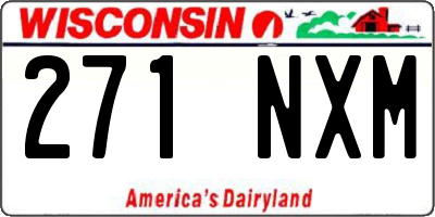 WI license plate 271NXM