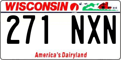 WI license plate 271NXN