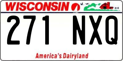 WI license plate 271NXQ