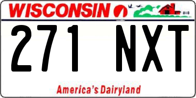 WI license plate 271NXT