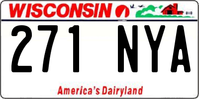 WI license plate 271NYA