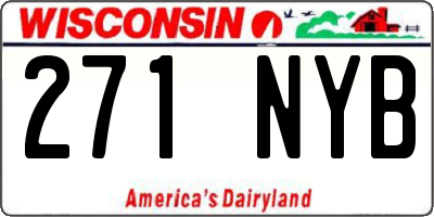 WI license plate 271NYB