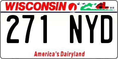 WI license plate 271NYD