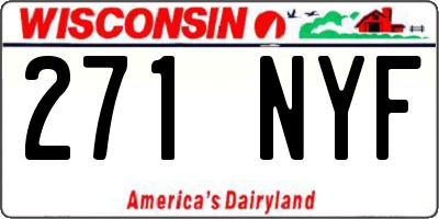 WI license plate 271NYF