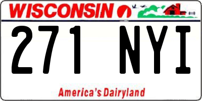 WI license plate 271NYI