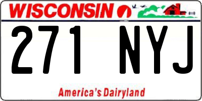 WI license plate 271NYJ