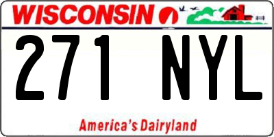WI license plate 271NYL