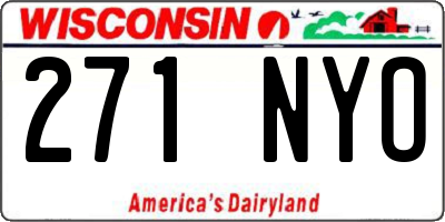 WI license plate 271NYO