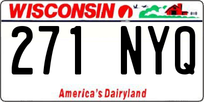 WI license plate 271NYQ