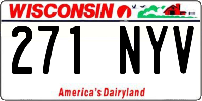 WI license plate 271NYV