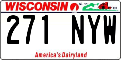 WI license plate 271NYW