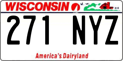 WI license plate 271NYZ