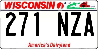 WI license plate 271NZA