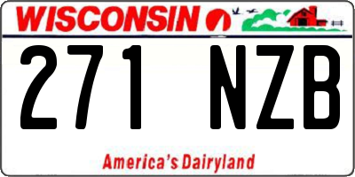 WI license plate 271NZB