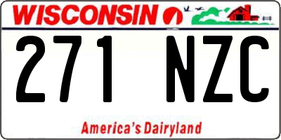 WI license plate 271NZC