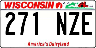 WI license plate 271NZE