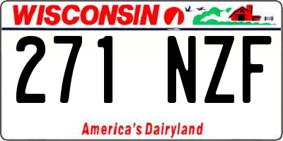 WI license plate 271NZF