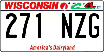 WI license plate 271NZG