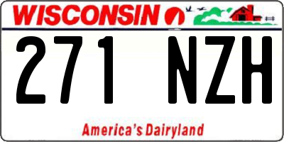 WI license plate 271NZH