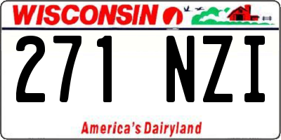 WI license plate 271NZI