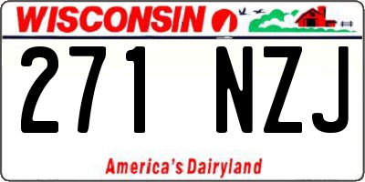 WI license plate 271NZJ