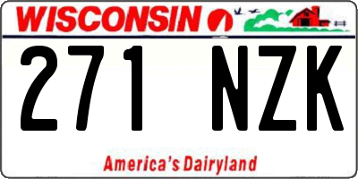 WI license plate 271NZK