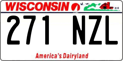 WI license plate 271NZL