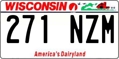 WI license plate 271NZM