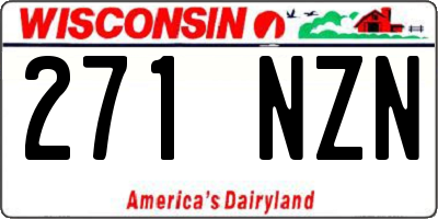 WI license plate 271NZN
