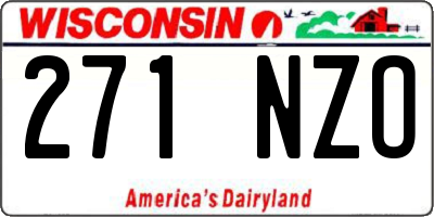 WI license plate 271NZO