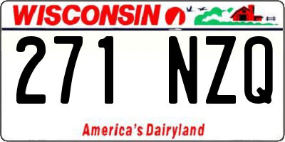 WI license plate 271NZQ
