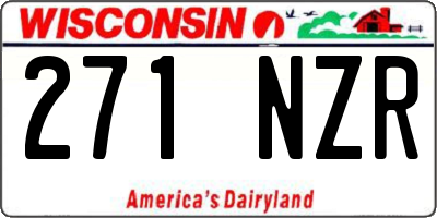 WI license plate 271NZR