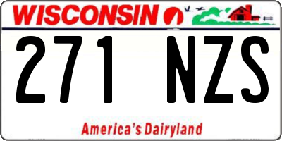 WI license plate 271NZS