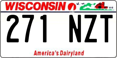 WI license plate 271NZT