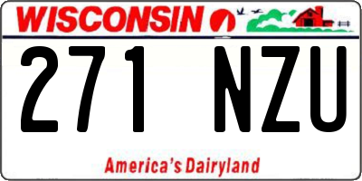 WI license plate 271NZU