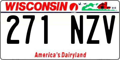 WI license plate 271NZV