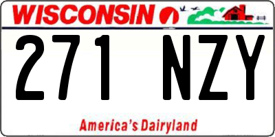 WI license plate 271NZY