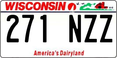 WI license plate 271NZZ