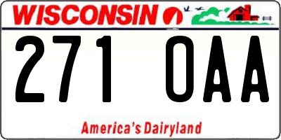 WI license plate 271OAA