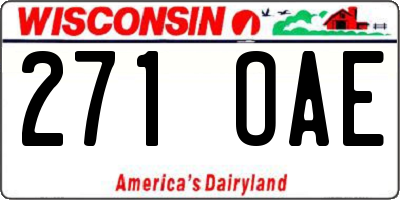 WI license plate 271OAE