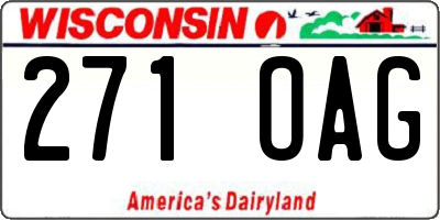 WI license plate 271OAG