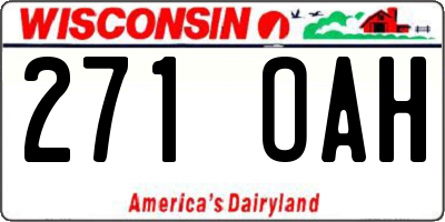 WI license plate 271OAH