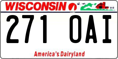 WI license plate 271OAI