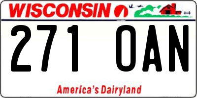 WI license plate 271OAN
