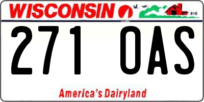 WI license plate 271OAS