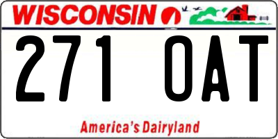 WI license plate 271OAT