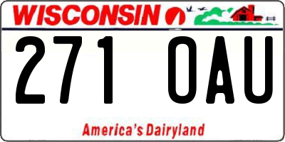 WI license plate 271OAU
