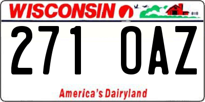 WI license plate 271OAZ