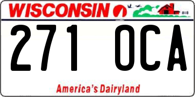 WI license plate 271OCA