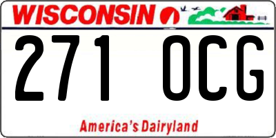 WI license plate 271OCG